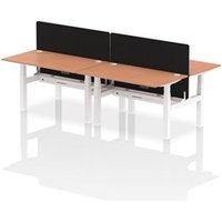 Air Back-to-Back 1400 x 800mm Height Adjustable 4 Person Office Bench