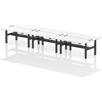 Air Back-to-Back 1800 x 800mm Height Adjustable 6 Person Office Bench