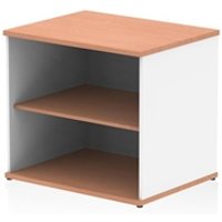 Impulse 600mm Deep Desk High Bookcase Beech and White I005801