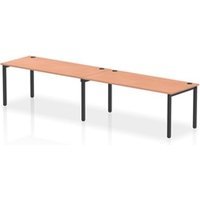 Impulse Bench Single Row 2 Person 1800 Black Frame Office Bench Desk