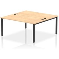 Impulse Bench B2B 2 Person 1600 Black Frame Office Bench Desk Maple
