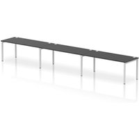 Impulse Bench Single Row 3 Person 1800 Silver Frame Office Bench Desk