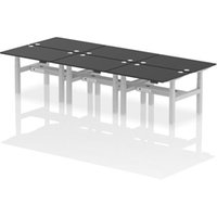 Air Back-to-Back 1200 x 800mm Height Adjustable 6 Person Office Bench