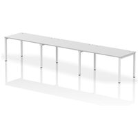 Impulse Bench Single Row 3 Person 1400 White Frame Office Bench Desk
