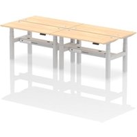 Air Back-to-Back 1400 x 600mm Height Adjustable 4 Person Office Bench