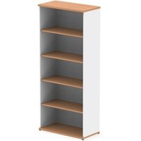 Impulse 2000mm Bookcase Oak and White I005134