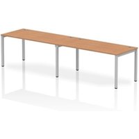 Impulse Bench Single Row 2 Person 1600 Silver Frame Office Bench Desk