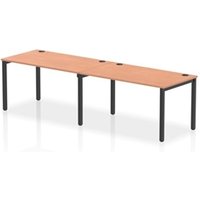 Impulse Bench Single Row 2 Person 1400 Black Frame Office Bench Desk