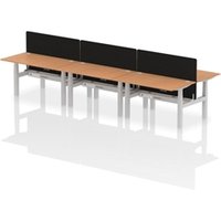 Air Back-to-Back 1400 x 800mm Height Adjustable 6 Person Office Bench