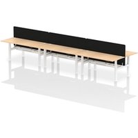 Air Back-to-Back 1800 x 800mm Height Adjustable 6 Person Office Bench