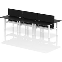 Air Back-to-Back 1200 x 800mm Height Adjustable 6 Person Office Bench