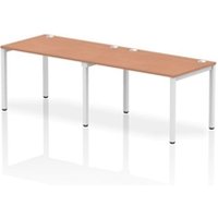 Impulse Bench Single Row 2 Person 1200 White Frame Office Bench Desk
