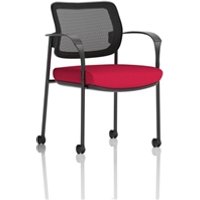 Brunswick Deluxe With Arms Black Frame With Castors Mesh Back Bespoke