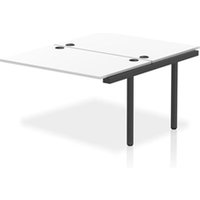 Impulse Bench B2B Ext Kit 1200 Black Frame Office Bench Desk White