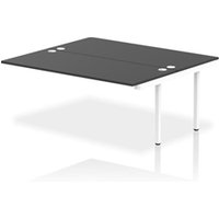 Impulse Bench B2B Ext Kit 1800 White Frame Office Bench Desk Black
