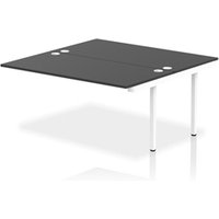 Impulse Bench B2B Ext Kit 1600 White Frame Office Bench Desk Black