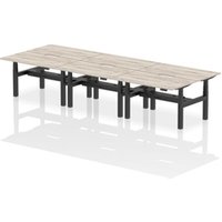 Air Back-to-Back 1400 x 800mm Height Adjustable 6 Person Office Bench