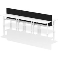 Air Back-to-Back 1400 x 800mm Height Adjustable 6 Person Office Bench