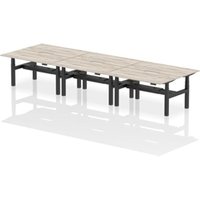 Air Back-to-Back 1600 x 800mm Height Adjustable 6 Person Office Bench