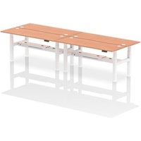 Air Back-to-Back 1800 x 600mm Height Adjustable 4 Person Office Bench
