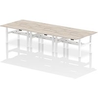 Air Back-to-Back 1400 x 800mm Height Adjustable 6 Person Office Bench