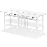 Air Back-to-Back 1800 x 800mm Height Adjustable 4 Person Office Bench