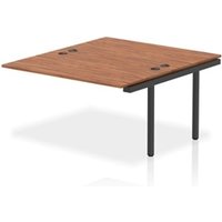 Impulse Bench B2B Ext Kit 1400 Black Frame Office Bench Desk Walnut