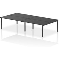 Impulse Bench B2B 4 Person 1600 Black Frame Office Bench Desk Black