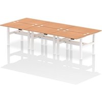 Air Back-to-Back 1200 x 800mm Height Adjustable 6 Person Office Bench