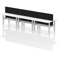 Air Back-to-Back 1400 x 600mm Height Adjustable 6 Person Office Bench