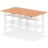 Air Back-to-Back 1400 x 800mm Height Adjustable 4 Person Office Bench