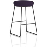 Turin Stool Black Frame Bespoke Tansy Purple Seat Pad Turin Stool Black Frame Bespoke Tansy Purple Seat Pad