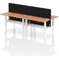 Air Back-to-Back 1200 x 600mm Height Adjustable 4 Person Office Bench
