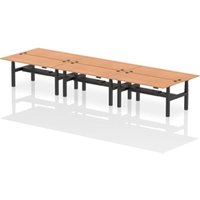 Air Back-to-Back 1800 x 800mm Height Adjustable 6 Person Office Bench