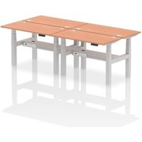 Air Back-to-Back 1200 x 600mm Height Adjustable 4 Person Office Bench