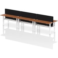 Air Back-to-Back 1600 x 600mm Height Adjustable 6 Person Office Bench