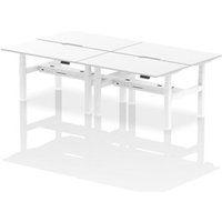 Air Back-to-Back 1400 x 800mm Height Adjustable 4 Person Office Bench