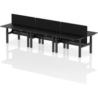 Air Back-to-Back 1400 x 800mm Height Adjustable 6 Person Office Bench