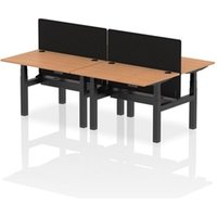 Air Back-to-Back 1200 x 800mm Height Adjustable 4 Person Office Bench