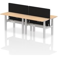 Air Back-to-Back 1200 x 600mm Height Adjustable 4 Person Office Bench