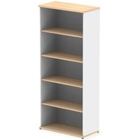 Impulse 2000mm Bookcase Maple and White I005133