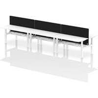 Air Back-to-Back 1600 x 800mm Height Adjustable 6 Person Office Bench