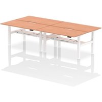 Air Back-to-Back 1600 x 800mm Height Adjustable 4 Person Office Bench