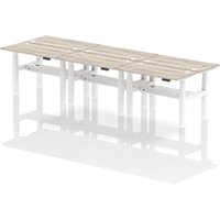 Air Back-to-Back 1200 x 600mm Height Adjustable 6 Person Office Bench