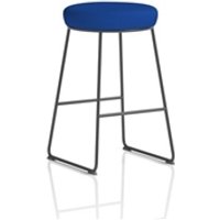 Turin Stool Black Frame Bespoke Stevia Blue Seat Pad Turin Stool Black Frame Bespoke Stevia Blue Seat Pad