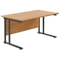 1200x800 Twin Upright Rectangular Desk Nova Oak