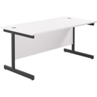 1800x800 Single Upright Rectangular Desk White