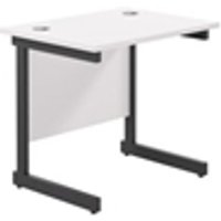 800x600 Single Upright Rectangular Desk White
