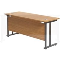 1600x600 Twin Upright Rectangular Desk Nova Oak