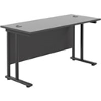 1400x600 Twin Upright Rectangular Desk